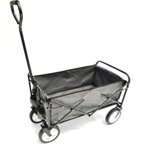 Platinum Folding Trolley Cart, For Festivals, Camping & Garden - 70kg Load Capacity & Durable Wheels, Easy Storage & Cover - Grey