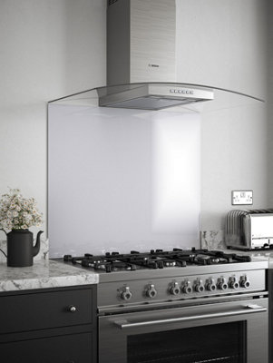 Platinum Glass Kitchen Self Adhesive Splashback 900mm x 750mm