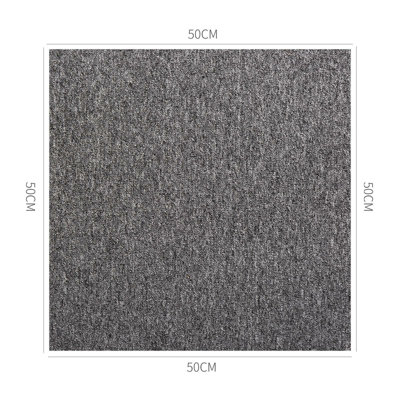 Platinum Grey Carpet Tiles Heavy Duty 20 Piece 5SQM Commercial Office Home Shop Retail Flooring - 3