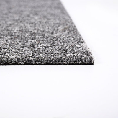 Platinum Grey Carpet Tiles Heavy Duty 20 Piece 5SQM Commercial Office Home Shop Retail Flooring - 4