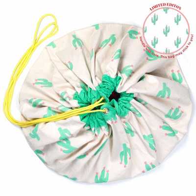 Play & Go 2 in 1 Toy Storage Play Mat Drawstring Cactus Bag