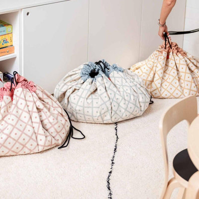 Play & Go 2 in 1 Toy Storage Play Mat Drawstring Geo Bag