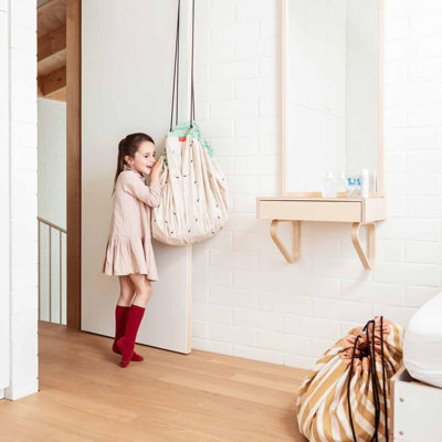 Play & Go 2 in 1 Toy Storage Play Mat Drawstring Swan Bag