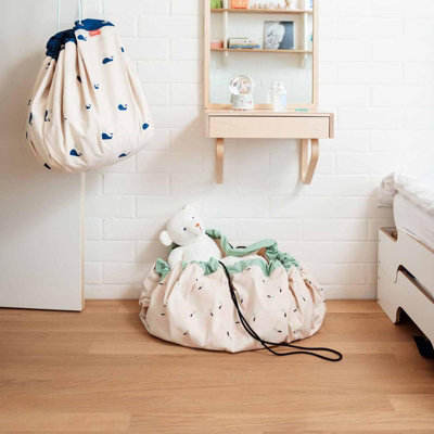 Play & Go 2 in 1 Toy Storage Play Mat Drawstring Whale Bag