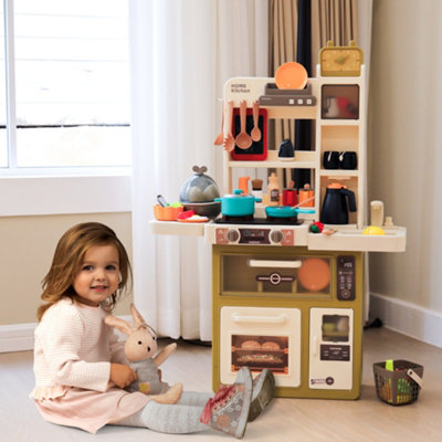Play Kitchen Set With 63PCS Kitchen Accessories