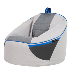 PLAY-R1 Alpha Kids Gaming Bean Bag Chair Grey Video Gaming Bean Bags