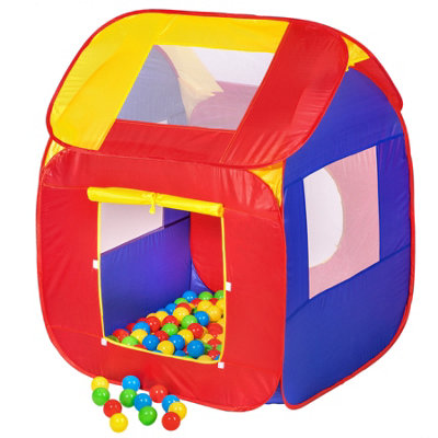 Play tent with 200 balls pop up tent - colourful