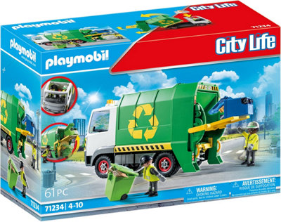 PLAYMOBIL 71234 City Life Recycling Truck Toy Bin Lorries Playset Kids