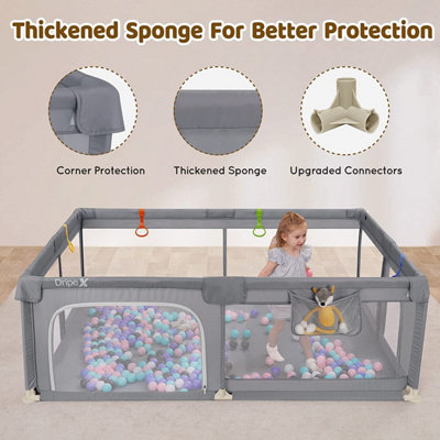 Dripex Baby Playpen, 150x200cm Playpen for Baby and Toddlers, Kids