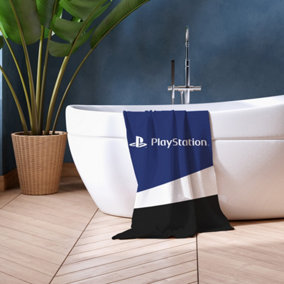 PlayStation Banner Logo 100% Cotton Beach Gym Absorbent Towel