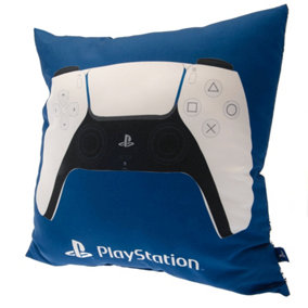 Playstation Logo Filled Cushion Blue/White/Black (One Size)