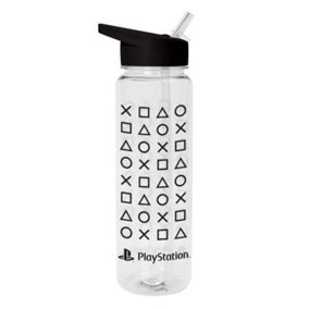 Playstation Shapes Plastic Bottle Clear/Black (One Size)