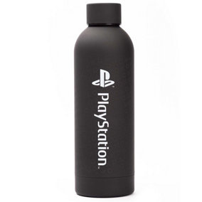 Playstation Stainless Steel Water Bottle Black/White (One Size)