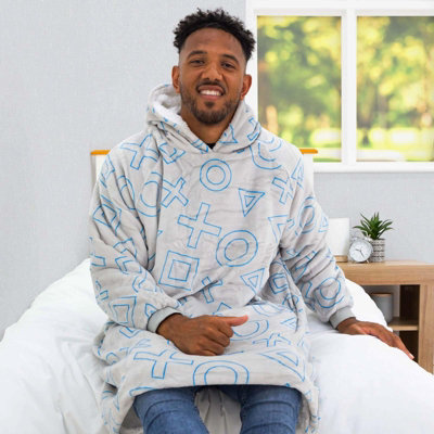 Grey hoodie blanket sale