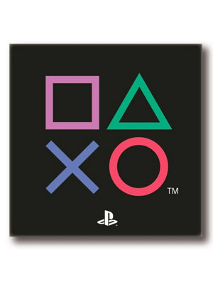 Playstation Symbols Square Rug