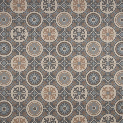 Plaza Lagos 761M CV Sheet Vinyl Flooring PVC 2.80mm R10 Bfl-s1 Kitchen Living Brown Beige Light Blue 200 x 100 cm
