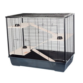 Plaza XL Rat Hamster Small Animal Cage - 100 x 54 x 83 - Black