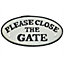 Please Close the Gate Cast Iron Sign Plaque Wall Fence Gate Post Garden Home