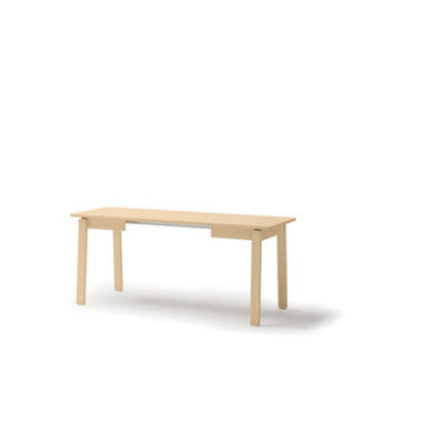 Plot 2: Elegant Light Oak Extendable Dining Table - Versatile Dining Solution - W104