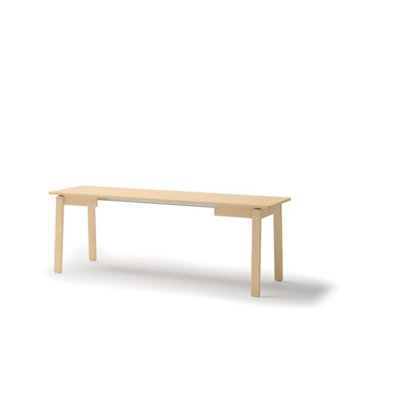 Plot 2: Elegant Light Oak Extendable Dining Table - Versatile Dining Solution - W104