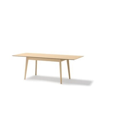 Plot 3 Elegant Light Oak Extendable Dining Table - Versatile Dining Solution - W145-220cm x H77cm x D85cm
