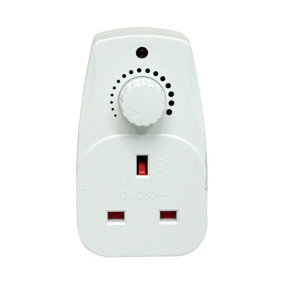 Plug In Dimmer Switch Single Gang 13A Adjustable Light Control