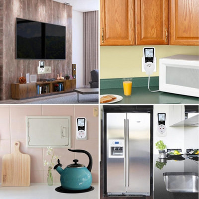 Plug-in Energy Monitor Power Meter,7 Modes Backlit Electricity Usage