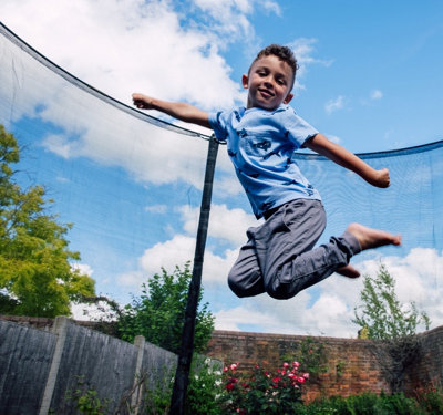 Plum 10ft Fun Springsafe Trampoline Enclosure Black