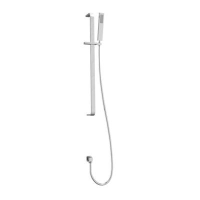 Plum&Clay Alberto Modern Chrome Shower Slider Rail Kit with Handset Price Comparisons | Compare The Build