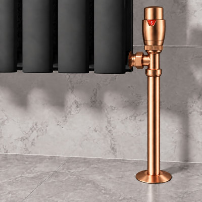 Plum&Clay Antique Copper Radiator Pipe Cover & Floor Plate (H)300mm
