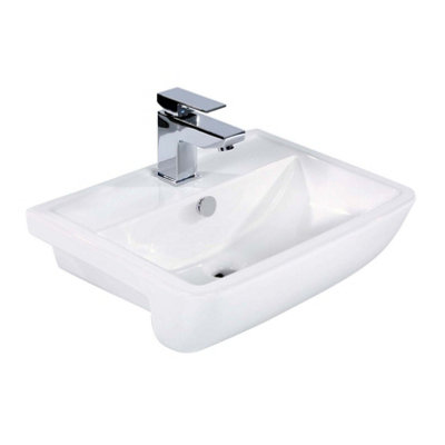 Plum&Clay Astral Semi-Recessed Basin with 1 Tap Hole (W)500mm Price Comparisons | Compare The Build