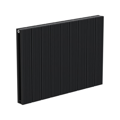 Plum&Clay Auren Black Aliminium Horizontal Double Panel Radiator ...