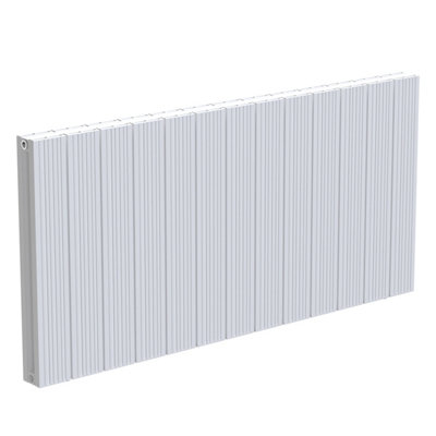 Plum&Clay Auren White Aliminium Horizontal Double Panel Radiator ...