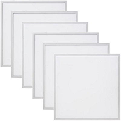 Plum&Clay Backlit Ceiling Tile LED Panel Light White 30W Pack of 6 (L)595mm