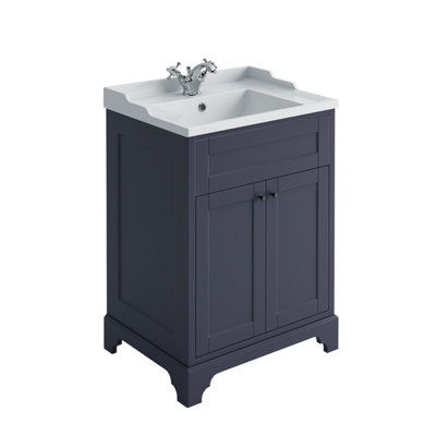 Plum&Clay Belmont Traditional Blue Grey Floor Standing Vanity Unit (W)614mm