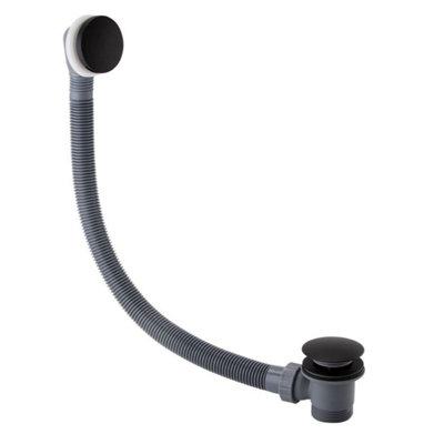 Plum&Clay Black Bath Waste Click Clack Pop Up Push Down Bath Plug