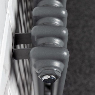 Plum&Clay Braxton Grey Double Horizontal Column Radiator - 600x605mm