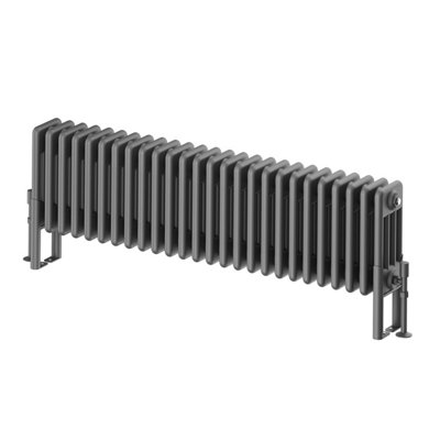 Plum&Clay Braxton Grey Quadruple Horizontal Column Radiator - 300x1190mm