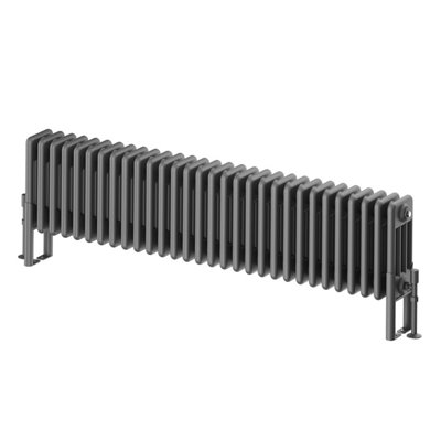 Plum&Clay Braxton Grey Quadruple Horizontal Column Radiator - 300x1370mm