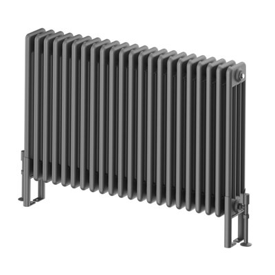 Plum&Clay Braxton Grey Quadruple Horizontal Column Radiator - 600x1010mm