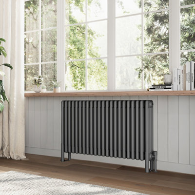 Plum&Clay Braxton Grey Quadruple Horizontal Column Radiator - 600x1010mm