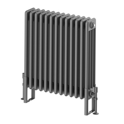 Plum&Clay Braxton Grey Quadruple Horizontal Column Radiator - 600x605mm