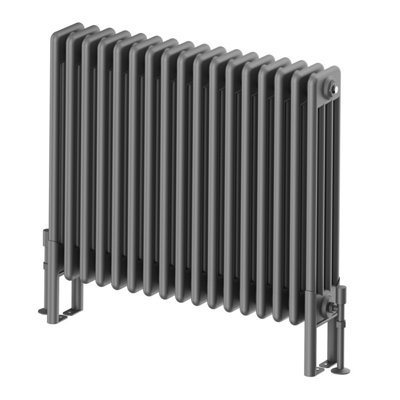 Plum&Clay Braxton Grey Quadruple Horizontal Column Radiator - 600x785mm