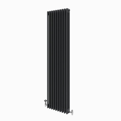 Plum&Clay Braxton Grey Triple Vertical Column Radiator (H)1800mm (W)470mm
