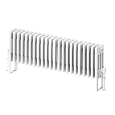 Plum&Clay Braxton White Quadruple Horizontal Column Radiator - 300x1010mm