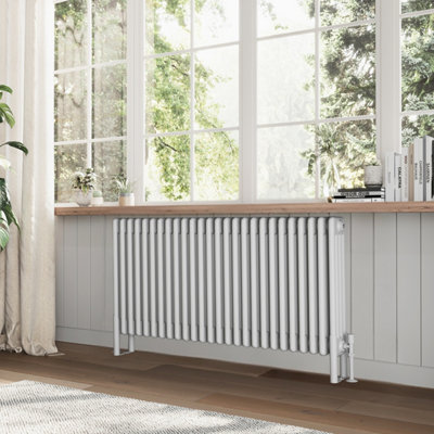 Plum&Clay Braxton White Quadruple Horizontal Column Radiator - 600x1190mm