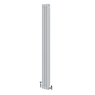 Plum&Clay Braxton White Triple Vertical Column Radiator - 1800x200mm