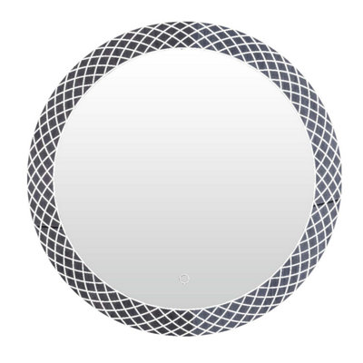Plum&Clay Cairo LED Circular Illuminated Bathroom Mirror with Dual Light Colour (H)800mm (W)800mm