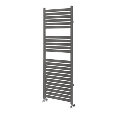 Plum&Clay Camden Anthracite Heated Towel Rail (H)1600mm (W)600mm