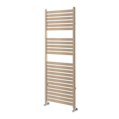 Plum&Clay Camden Brown Heated Towel Rail (H)1600mm (W)600mm